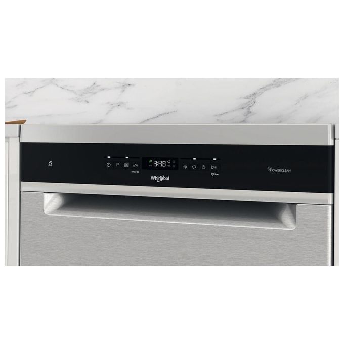 Whirlpool WFO3O41PLX Lavastoviglie Libera Installazione 14 coperti Classe C 41 dB NaturalDry 6° SENSO 10 programmi (85x60x59 cm) colore Inox