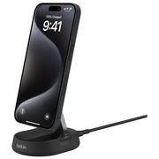 Belkin WIA008BTBK Supporto di Ricarica Wireless Qi2 15W Convertibile con Cavo USB-C 1,5 m colore Nero