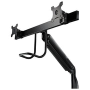 V7 DM1HDD Supporto per Doppio Monitor con Barra a Molla a Gas Regolabile in Altezza Rotazione ±32° Inclinazione -22° +45° VESA 75x75 100x100 mm colore Nero