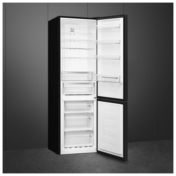 Smeg RC20KDND Frigorifero Combinato Libera Installazione 331 L 200 cm Classe D 35 dB Total No Frost Multiflow colore Nero