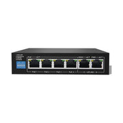 Link Switch di Rete 6 Porte con 4 Porte 10-100 Poe e 2 Porte Uplink 10-100