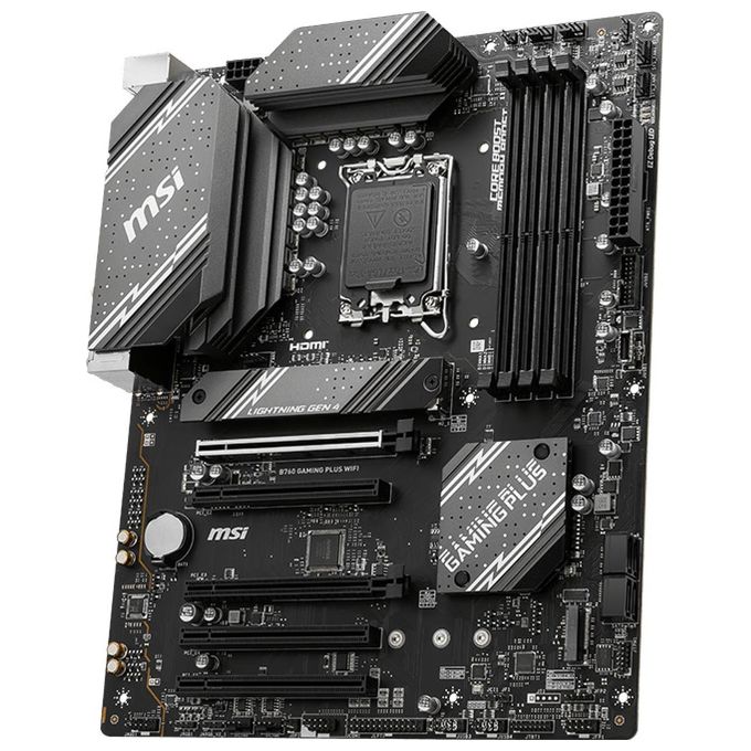 MSI B760 GAMING PLUS WIFI Scheda Madre Intel B760 LGA 1700 ATX DDR5 192 GB Wi-Fi 6E Bluetooth 5.3 2.5 Gigabit LAN colore Nero