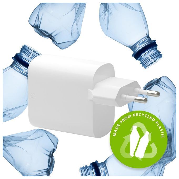 Dbramante1928 5711428071125 RE-CHARGE-EU Wall Charger USB-C 45W Potenza Massima 45 W Materiale Plastica Riciclata colore Bianco