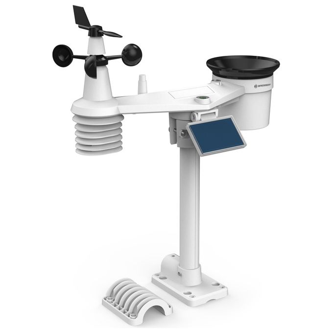BRESSER WLAN 4CAST 4CAST PRO SF Stazione meteo wireless 7 in 1 con sensore solare e previsioni a 6 giorni display 10'' colore Nero