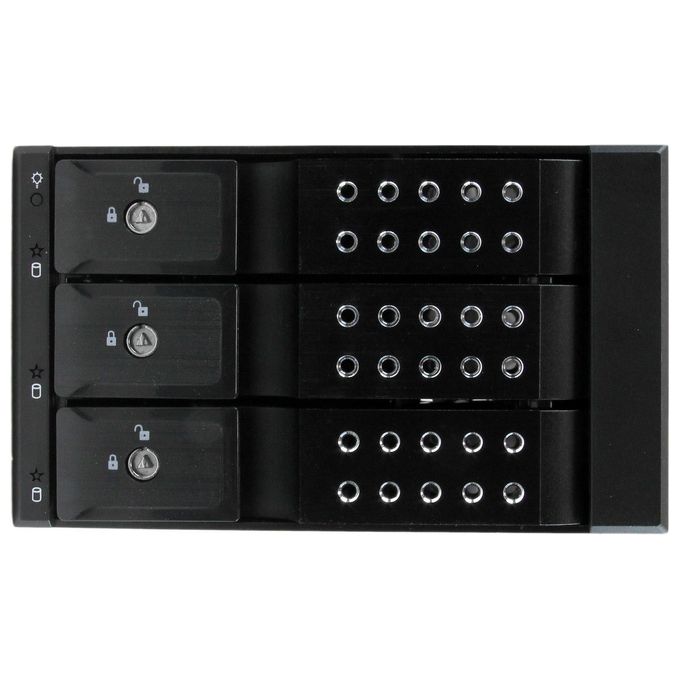 StarTech Scheda Backplane per Rack Portatili Hot-Swap Trayless in Alluminio 3 Alloggiamenti per Sas II-Sata III 3,5'' Hd 6 Gbps