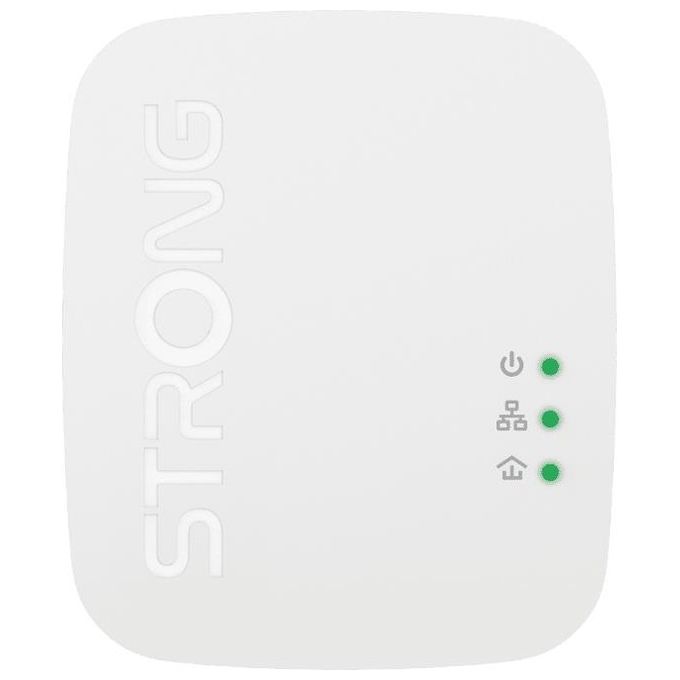 Strong POWERLWF600DUOMINI Kit Powerline Wi-Fi 600 Mbit-s Ethernet LAN HomePlug AV 300m Banda 2.4 GHz 2 Adattatori colore Bianco
