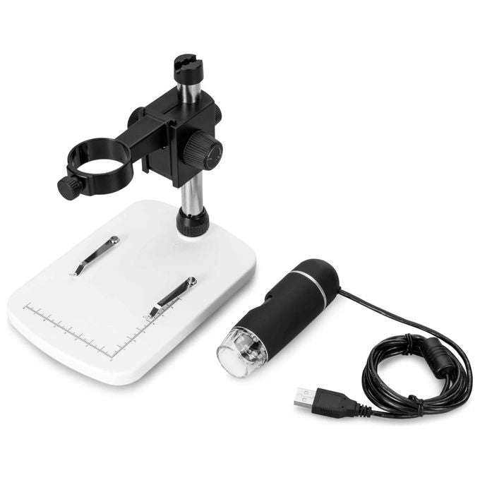 DIPROGRESS DP-H-USB5 HOOKE Microscopio Digitale Portatile 5MPX Ingrandimento 10X-300X con Tavolino colore Nero