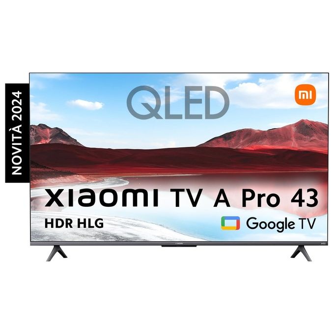 Xiaomi ELA5483EU TV A Pro 43'' QLED 4K Ultra HD Smart TV Google TV Wi-Fi Bluetooth 5.0 HDR10 colore Titanio