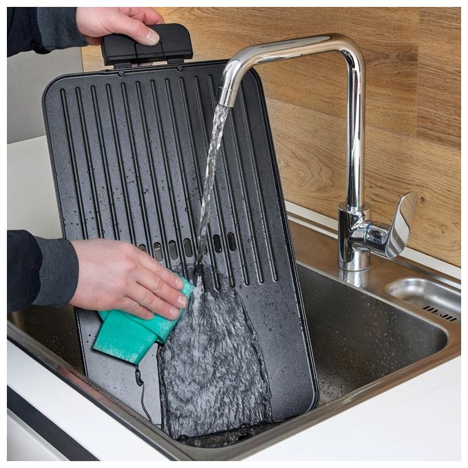 Severin PG8564 Griglia Elettrica da Tavolo Plancha 2300 W Superficie Cottura 50x30 cm con Piastra Antiaderente Rimovibile colore Nero