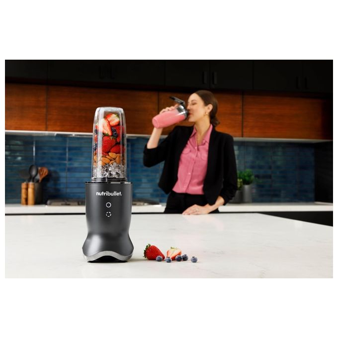 NutriBullet NB1206DGCC Ultra Frullatore da tavolo 1200W caraffa Tritan BPA Free bicchieri 900ml e 700ml colore Nero