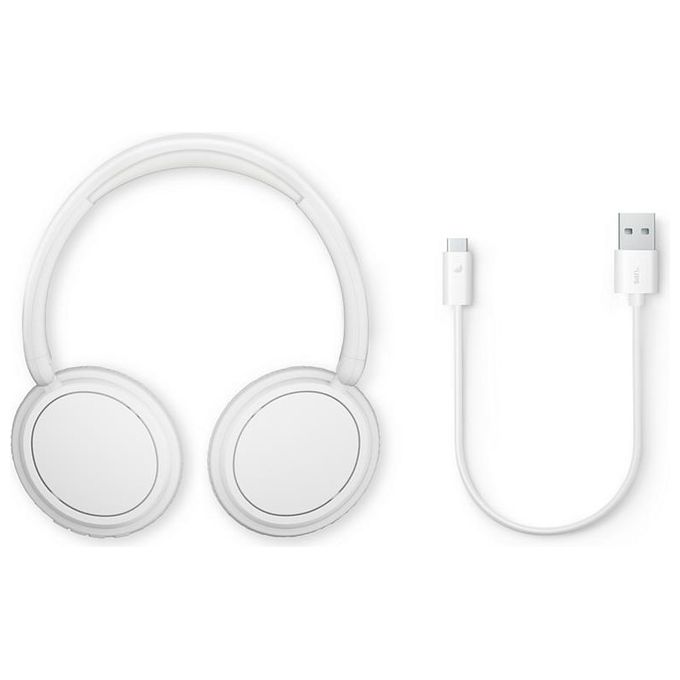Philips TAH5209WT Serie 5000 Cuffie On-Ear Wireless Bluetooth 5.3 65h Driver 40mm Ricarica USB-C colore Bianco