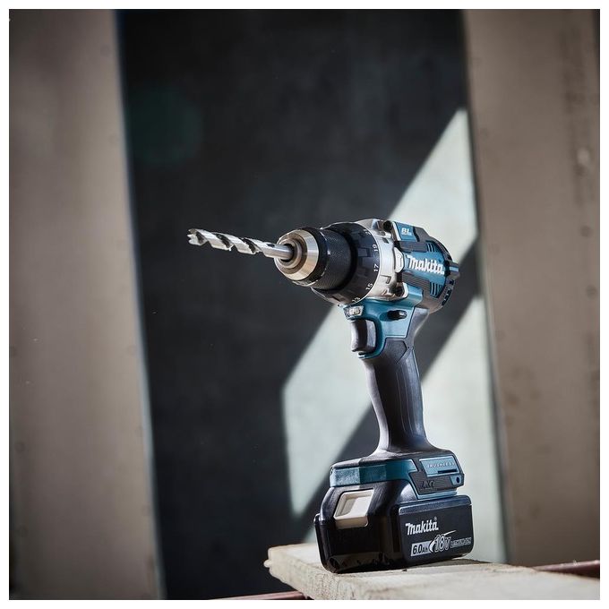 Makita DHP489RTJ LXT Trapano Avvitatore con Percussione Brushless 18V 110Nm 1800 rpm colore Nero Blu