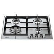 Whirlpool GMAL6422IXL Piano cottura a gas 59 cm 4 fuochi griglie ghisa accensione elettronica colore Acciaio Inox
