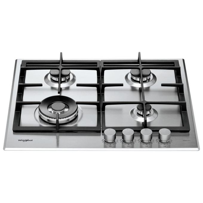 Whirlpool GMAL6422IXL Piano cottura a gas 59 cm 4 fuochi griglie ghisa accensione elettronica colore Acciaio Inox