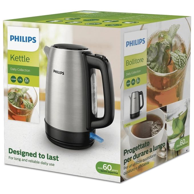 Philips HD9350-90 Bollitore in Acciaio Inox Compatto ed Elegante
