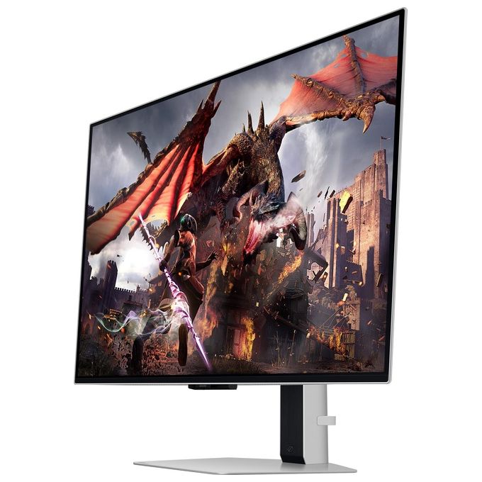Samsung LS32DG800SUXEN Odyssey OLED G8 Monitor Gaming 32'' 4K UHD 240Hz 0.03ms FreeSync Premium Pro HDR10+ colore Argento