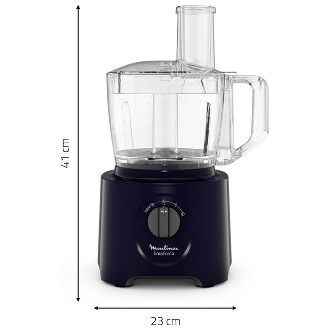 Moulinex FP242810 Easy Force Robot da Cucina 800W 2.4L 15 Funzioni 4 Accessori colore Nero