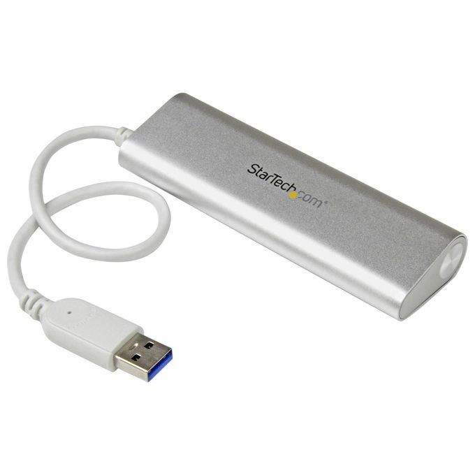 Startech Hub USB 3.0 a 4 porte compatto e portatile con cavo integrato