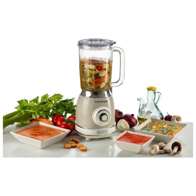 Ariete 00C058303AR0 Vintage Frullatore da tavolo 1,5 L 4 Lame Acciaio Inox 4 Velocita' Pulse 1000 W colore Beige