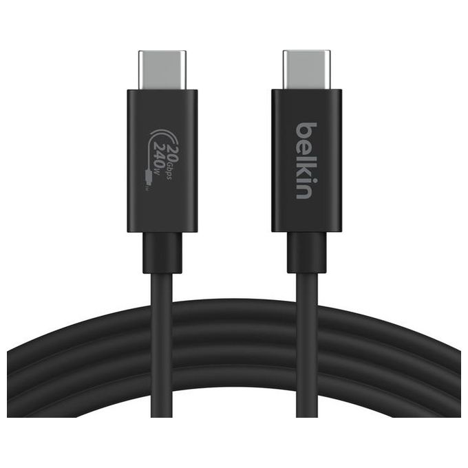 Belkin INZ004BT2MBK Cavo USB4 Gen 2x2 2 m USB C 20 Gbit-s 240 W colore Nero