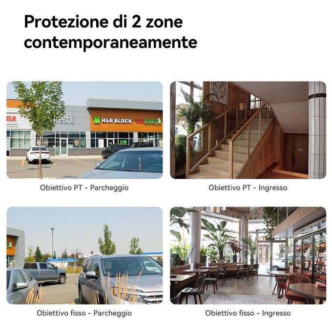 Imou IPC-S7XP-10M0WED Cruiser Dual Telecamera IP PTZ Esterno 10MP Doppio Obiettivo Wi-Fi 6 Visione Notturna IP66 colore Bianco