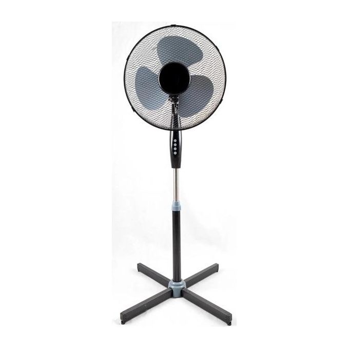 Akai ventilatore a piantana nero 16 pollici con oscillazione e altezza regolabile diametro 40 cm