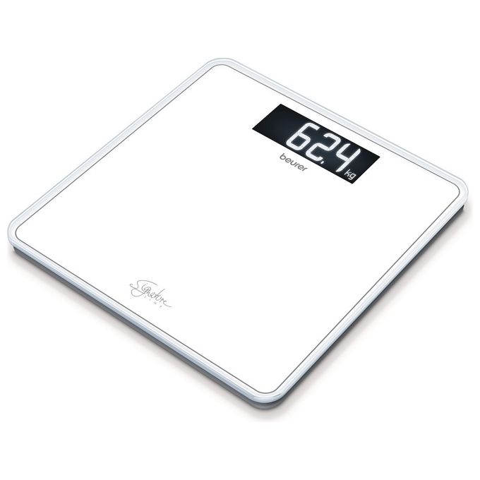 Beurer 73579 SignatureLine Bilancia Pesapersone in Vetro portata 200 Kg display XL Quick Start colore Bianco