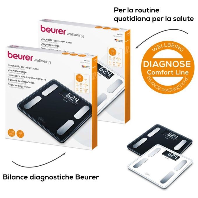 Beurer BF 400 Signature Line White Bilancia Diagnostica con Portata fino a 200kg Bianco