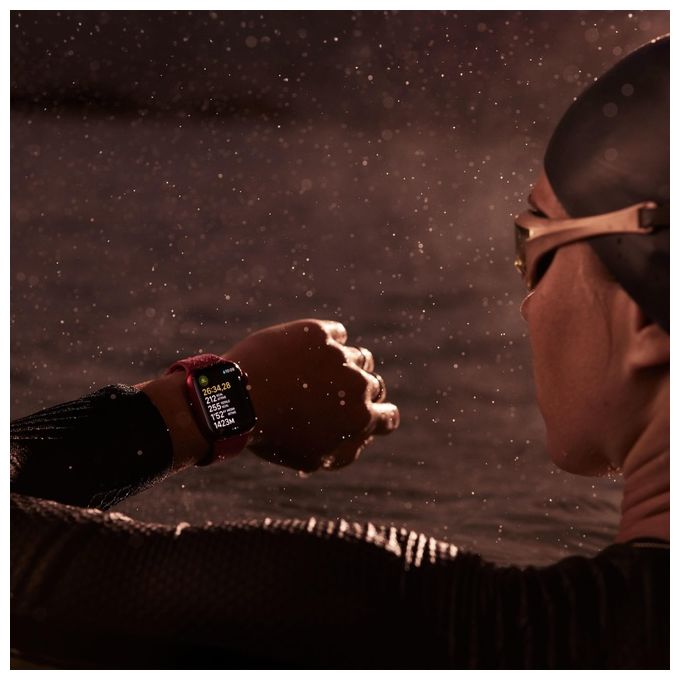 Apple MR9A3QL-A Watch Series 9 Smartwatch GPS 45mm Alluminio Always-On Display Chip S9 Cinturino Sport M-L colore Mezzanotte