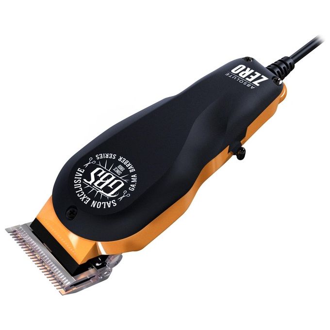 Ga.ma SMB5025 GBS Absolute Zero Tagliacapelli Professionale Lama Balding Motore Magnetico 8W 3000 rpm 2 Pettini colore Nero Arancione