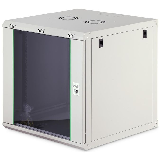 Digitus Armadio Rack 19'' 12 Unita' da Muro 638x600x600 Grigio Porta Vetro