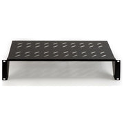 Link LKRIP250N2U Ripiano per Armadio Rack 19'' 2U Universale Acciaio 1.5 mm Portata 25 Kg colore Nero