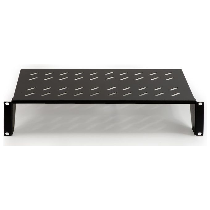 Link LKRIP250N2U Ripiano per Armadio Rack 19'' 2U Universale Acciaio 1.5 mm Portata 25 Kg colore Nero
