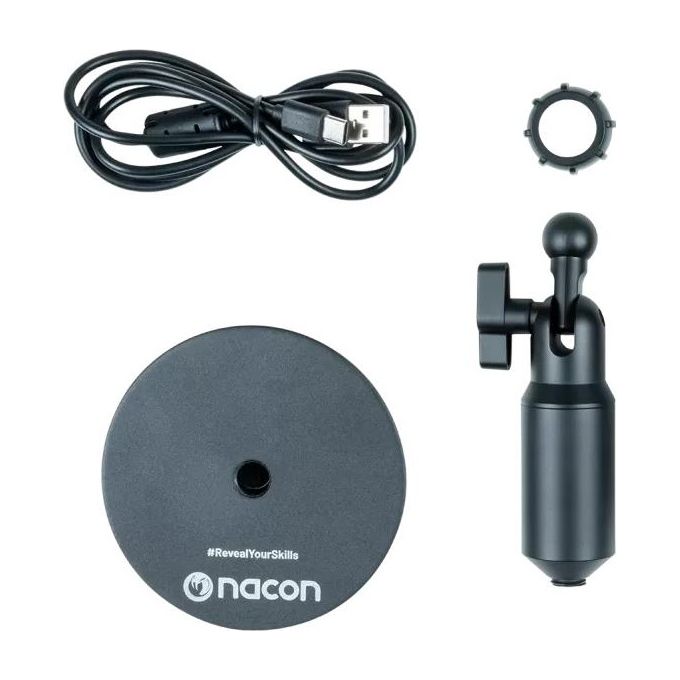 Nacon Microfono Usb Streaming per Pc Game Nero