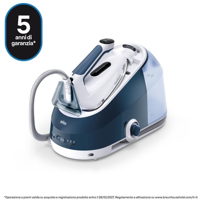 Braun IS5245BL CareStyle 5 Ferro da Stiro con Caldaia 2400W 2 L 6.8 bar Piastra Eloxal Plus FreeGlide 3D colore Blu