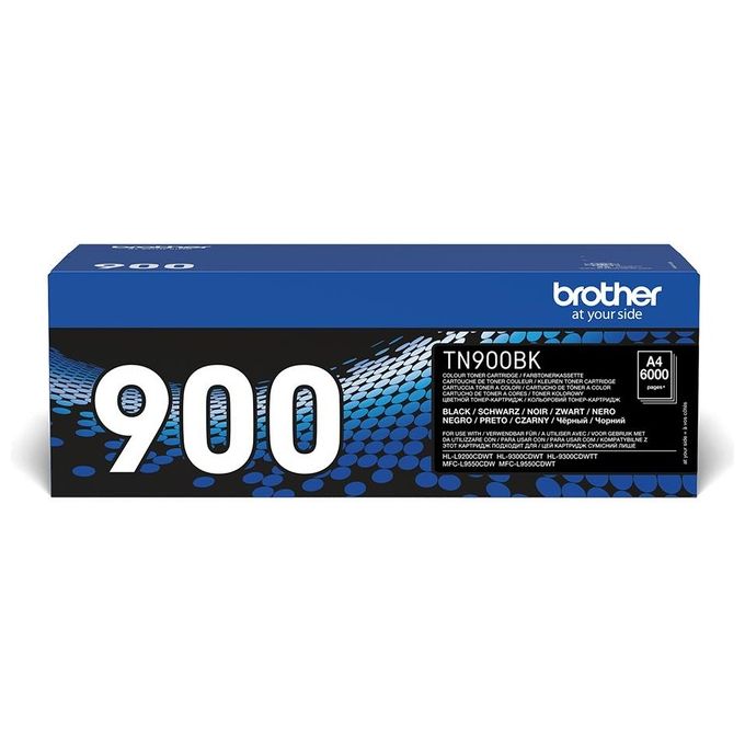 Brother TN-900BK Toner Originale Nero ad Altissima Resa 6000 Pagine colore Nero