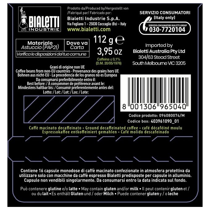 Bialetti Capsule Caffe Conf.16 Italia Deca Gusto Ricco