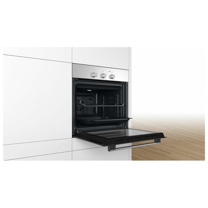 Bosch HBF011BR0 Serie 2 Forno da incasso Elettrico 66 L Classe A 5 Funzioni HotAir 3D Grill (55x60x55 cm) colore Nero Inox