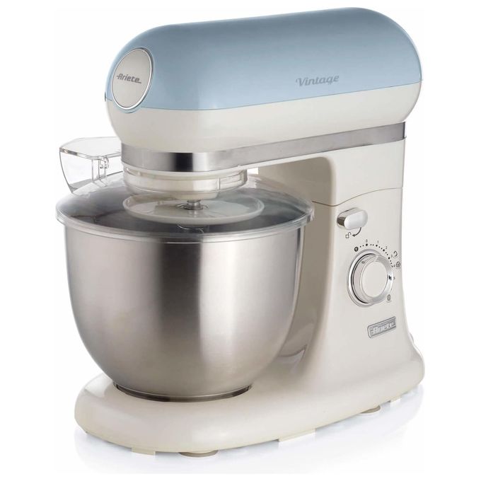 Ariete 1588 Vintage Impastatrice Planetaria Capacita' 5,5 Litri Potenza 2400W 7 velocita' Azzurro Pastello-Bianco