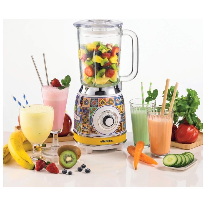 Ariete 583-0P Positano Frullatore Elettrico 1.5 L 1000 W 4 Velocita' Pulse Lame Acciaio Inox Tritaghiaccio colore Giallo