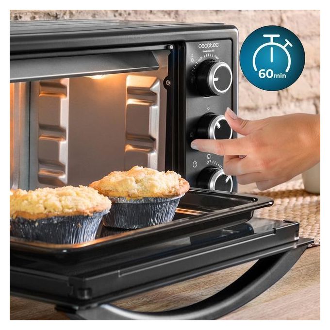 Cecotec 03817 BakeandToast 2300 Black Fornetto elettrico 23 L 1500 W Grill Timer 60 min colore Nero