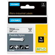 Dymo Nastro Da 19mmx3.5m Nylon Nero su Bianco