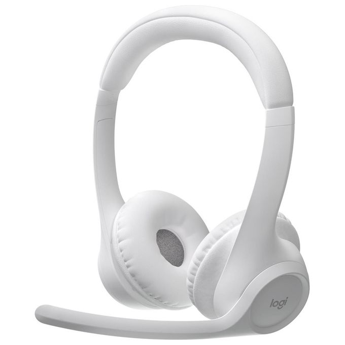 Logitech 981-001417 Zone 300 Cuffie a Padiglione Wireless Bluetooth 5.3 Microfono Cancellazione Rumore 20 ore autonomia colore Bianco