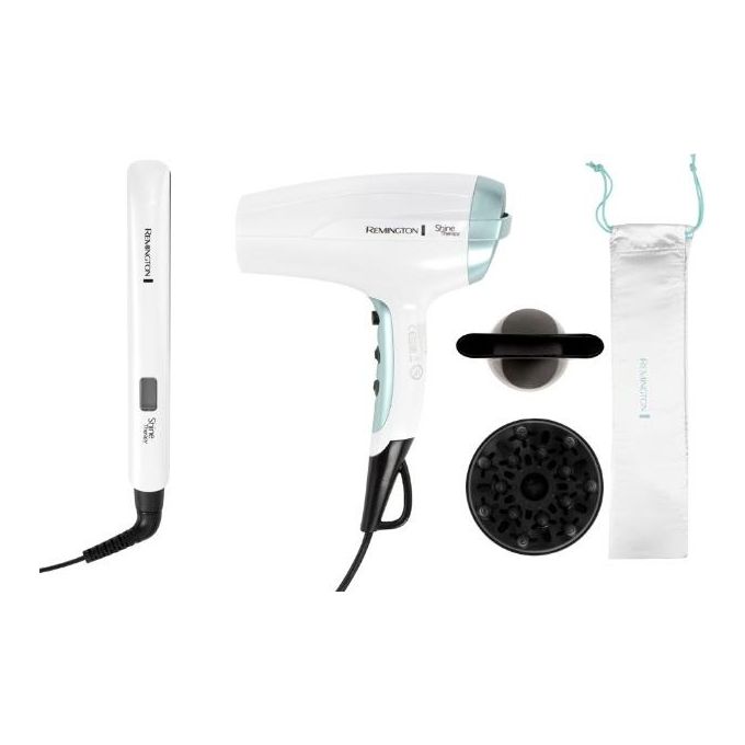 Remington S8500GP Shine Therapy Set Asciugacapelli 2300 W Ceramica Argan 2 velocita' 3 temperature Piastra 230°C colore Verde