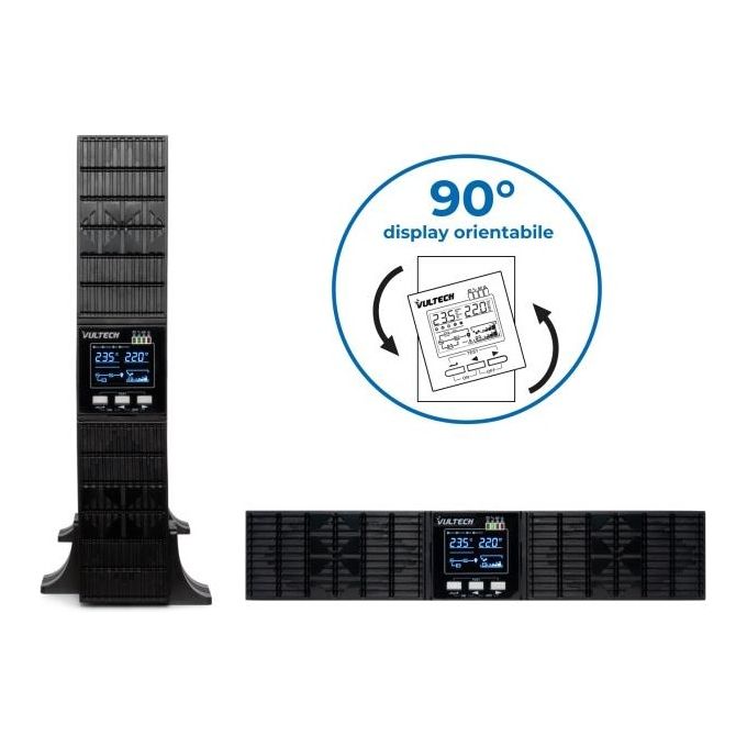 Vultech GS-3KVAS-RK Server Series UPS Gruppo di Continuita' Online 3000 VA 3000 W Doppia Conversione Onda Sinusoidale Pura Rack 19'' 2U colore Nero