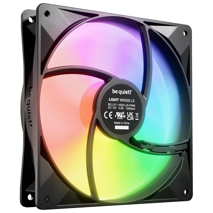Be Quiet! LIGHT WINGS LX 140mm PWM Case per Computer Ventilatore 14cm Nero