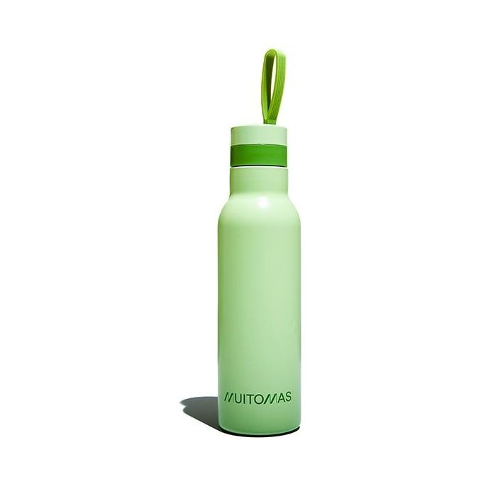 Muitomas WBOTTLELC500GN – Borraccia Termica 500 ml, Acciaio Inox, Doppia Parete sotto Vuoto, 24h freddo - 12h caldo, colore Verde Salvia