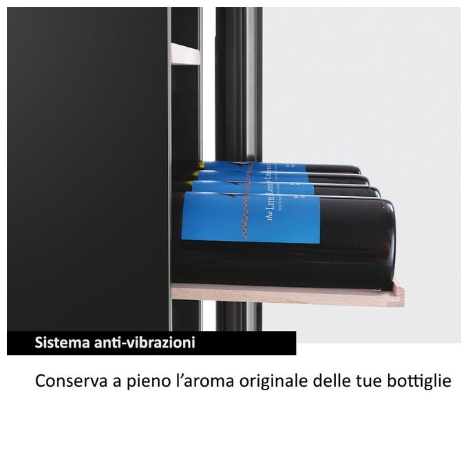 Haier HWS79GDG Wine Bank 50 Serie 5 Cantinetta Vino 79 Bottiglie 2 Zone Temperatura LED WiFi Classe G colore Nero