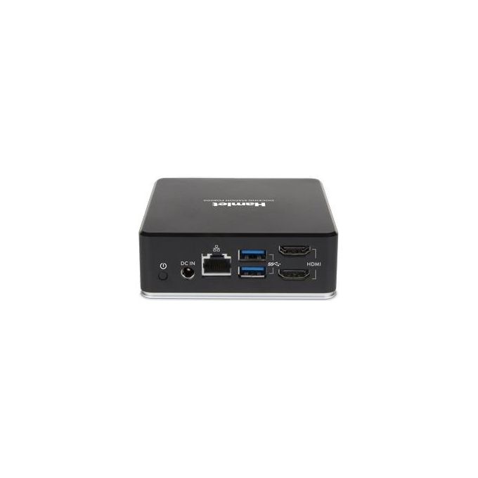 Hamlet HDKC-PD8000 Docking Station Universale USB 3.1 Gen 1 Doppia HDMI Power Delivery 85W Gigabit Ethernet 3 Porte USB 3.1 Gen 1 Uscita Audio Jack 3.5 mm Slot Sicurezza colore Nero