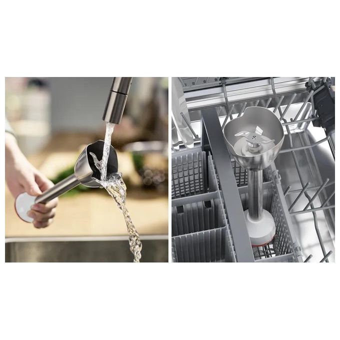 Bosch MSM4W221 Serie 4 Frullatore ad immersione 600 W 12 velocita' con tritatutto e bicchiere graduato 0.6 L colore Bianco
